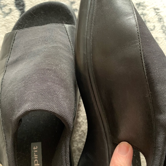 Easy spirit woman’s black leather and material sandals size 9 - Picture 7 of 10